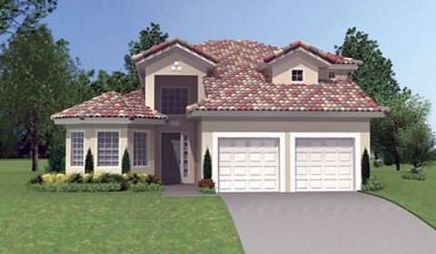 The Seville is two-story home with five bedrooms, five bathrooms and a two car garage. Located on the left of the entrance of the home are the kitchen, with nook, and the dining room. The dining room leads into the living room. On the left side of th...