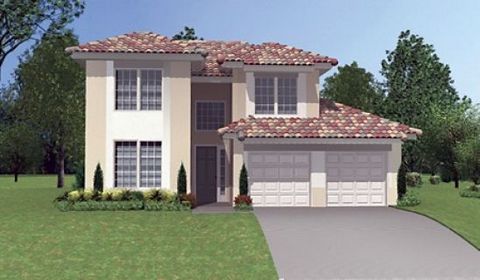 The Spencer is two-story home with five bedrooms, five bathrooms and a two car garage. On the left of the entrance of the home are two bed/bath room combinations. The great room leads to the kitchen on the right, with a nook overlooking the backyard....