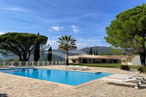 This magnificent private estate, set in a beautiful private domain of 270,000 m², offers complete privacy and breathtaking views of the valley, forest, and Massif des Maures. The property features a main villa, guest house, caretaker's house, pool, t...