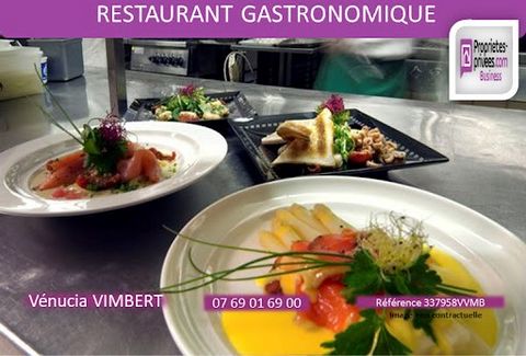 Belle opportunité ! Vénucia VIMBERT vous propose ce Restaurant gastronomique d'une très bonne renommée dans l'Oise. Référencé dans les guides, l'établissement de 850 m² entièrement rénovée dans un style moderne et champêtre, dispose de 100 places int...