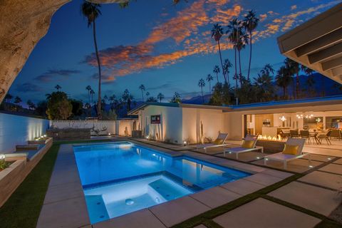 Enjoy Mid Century Modern Perfection In This Updated South Palm Springs Pool Home. Located in the iconic Deepwell neighborhood is a flawless 4 bedroom & 5 bathroom mid century home that has been designed with the highest levels of finish & sophisticat...