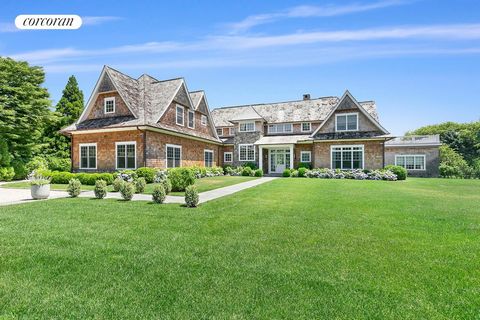 Hidden on a Quiet cul-de-sac in Bridgehampton South is this stunning and impeccably constructed home sits on a beautifully landscaped shy 2 acres. This 7,500 SF, 9 bedroom, 8 and 2 half bath home plus finished lower level is the definition of luxury....
