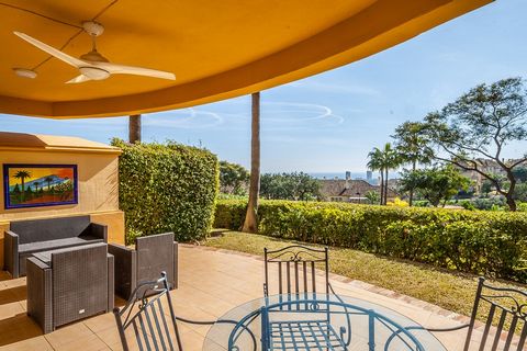 Ample ground floor apartment in the beautiful urbanisation of Elviria Hills offering two bedrooms both leading out to a large, south facing terrace, a fully fitted kitchen and a living dining area and two bathrooms of which the master bathroom is en-...