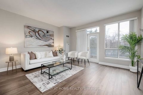Absolutely stunning corner unit located in one of Markham's highly sought-after condo communities. Upon entering, you will immediately be struck by the bright and spacious open concept design that seamlessly blends the living and dining areas. The Gl...