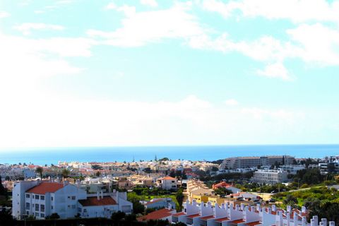Two bedroom Duplex apartment with sea view in Albufeira. On the lower floor, there is a large open space living room connecting to a modern kitchen, with access to a balcony overlooking the sea. The upper floor comprises two bedrooms, each with a bal...