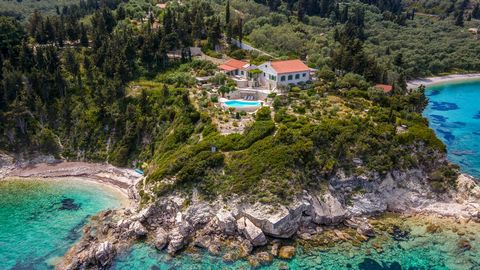 Located in Paxoi. Marmari Headland Villa sits in an unparalleled position, occupying its own promontory with private access to a secluded cove and beach. This seafront villa is situated in 6,010 sqm of land and is located 3 bays south of the charming...