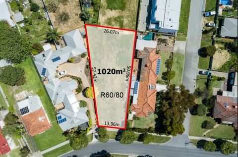 Calling all developers and investors! Rob Harwood @realty is thrilled to showcase this exceptional property in a prime location. Here's what makes this block stand out: Size: A generous 1021 Sqm Zoning: R60/80 Development Potential: Endless opportuni...