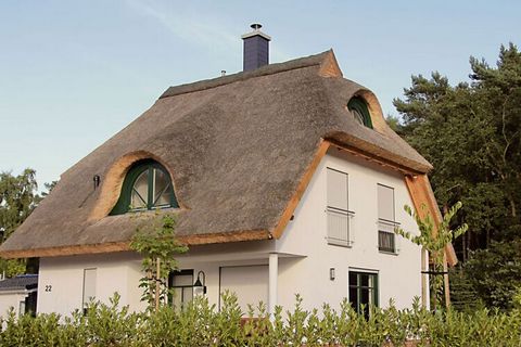 Thatched holiday home over 2 floors, high quality and lovingly furnished with fireplace, approx. 160 m to the sandy beach of the Baltic Sea, up to 5 people with 3 bedrooms
