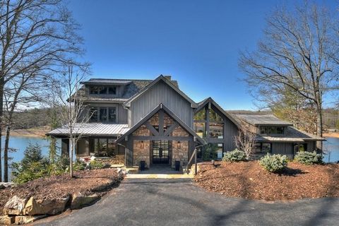Lake Blue Ridge at its finestpersonal home of Keith Sumner renowned Blue Ridge home builder. Fully remodeled in 2021 in the very best of Keith's unique style. This home has it all! Magnificent views, deep water, within 5 minutes to Ingles on all pave...