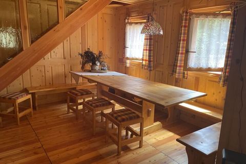 Surrounded by greenery, at an altitude of 1238 meters, this typical wooden mountain chalet is located. The characteristic large window from the first floor offers a magnificent view of the beautiful landscape around. The house is very suitable for re...