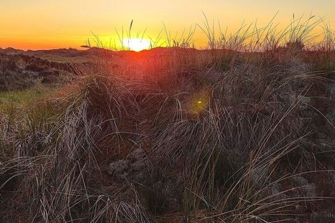 Encantadora casa de campo en un entorno pintoresco en Rødhus en una zona protegida de dunas. Esto significa que hay una hermosa vista sobre las dunas, que forman un paisaje magnífico. La cabaña tiene una cocina abierta a la sala de estar y al comedor...