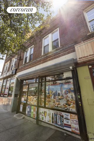 Welcome to this charming brick, mixed-use home nestled in the heart of Gravesend, Brooklyn. This exceptional property offers an exciting blend of convenience and versatility, combining a delightful Deli on the ground floor with two stylish residentia...