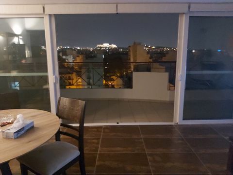 Newly renovated penthouse is available. 50 mbps internet speed. Ideal for DIGITAL NOMADS Accommodates up to 4 people (2 adults +2 kids) or 3 adults 2 bedrooms 2 New A/C for heating and cooling 7th Floor penthouse, direct view at Acropolis and Lycabit...
