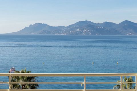 In one of the Croisette's finest luxury residences, on the penultimate floor, very attractive 270 m2 light filled apartment. Entrance hall, vast 100 m2 living room opening onto 48 m2 south-facing terrace with breathtaking views over the Bay of Cannes...