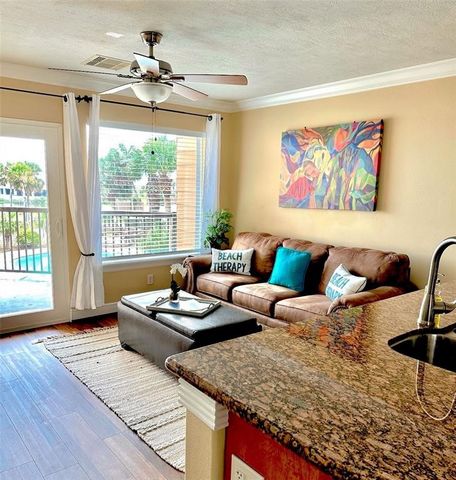 This turnkey condo is lovely! Fully furnished and situated on Seawall Blvd, with stunning Gulf views! Installment of HVAC and patio doors in 2023, and new vinyl flooring in 2024, crown molding in the entertainment area adds a touch of style! The kitc...