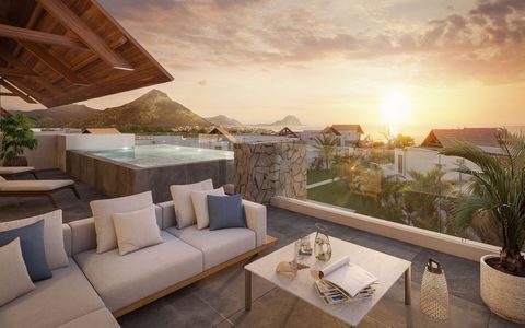 Beachfront Penthouse Exceptional Views! Garden Swimming Pool - Mauritius Enjoy the ultimate beachfront experience with this 3-bedroom penthouse offering panoramic views of Le Morne Mountain and the ocean. The refined interior, modern kitchen and roof...