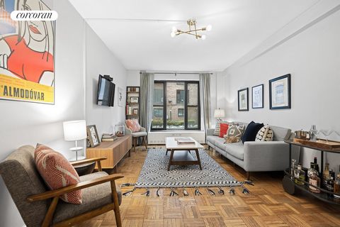 Welcome home to 355 Clinton Avenue, a fully renovated one bedroom apartment with great closet space in the sought after Clinton Hill Coops! A proper entry foyer with a large storage closet and a smaller coat closet gives you a place to welcome guests...