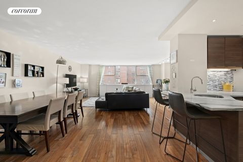This sun-drenched co-op, expertly reimagined by an architect to maximize space and style, offers a rare chance to own a thoughtfully designed Upper East Side residence. Spread across approximately 1,450 sq. ft., this 2-bedroom, 2-bathroom apartment f...