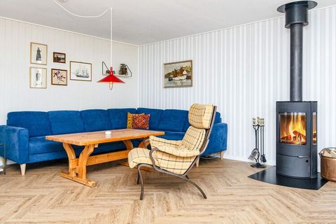 Strandnahes Ferienhaus mit Meerblick und attraktiver Lage in Fynshav! Das komfortabel eingerichtete Ferienhaus bietet eine große Eingangsdiele, eine 2024 erneuerte, gut ausgestattete Küche mit offener Verbindung zum Wohnzimmer mit Holzofen und direkt...