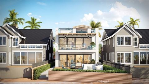 Welcome to one of Newport Beach's iconic trophy properties on the waterfront! An incredible opportunity awaits beach and bay water enthusiasts in this brand-new construction home. Its location is just a 5-minute bike ride to Lido Marina and the beach...