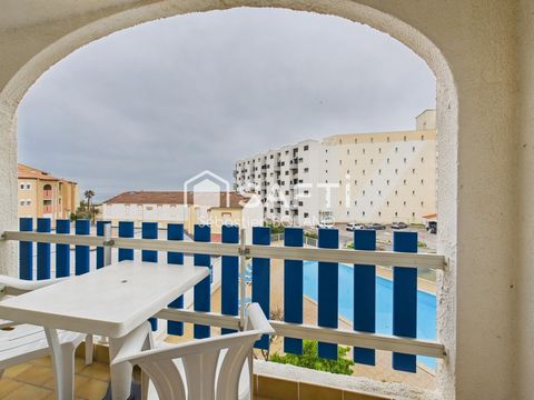Appartement T2 vue mer à Le Barcarès, résidence Le Grand Bleu.