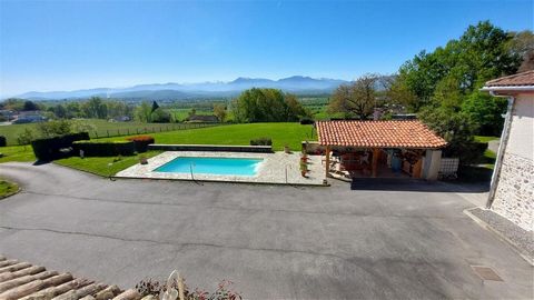 BREATHTAKING VIEW ON THE PYRENEES LARGE FARM HOUSE WITH SWIMMING POOL AND OUTBUILDINGS, NEAR SAINT GAUDENS'… If you are looking for a house facing south, from where you will discover the Pyrénées from the terrace, then stop for a few moments on this ...