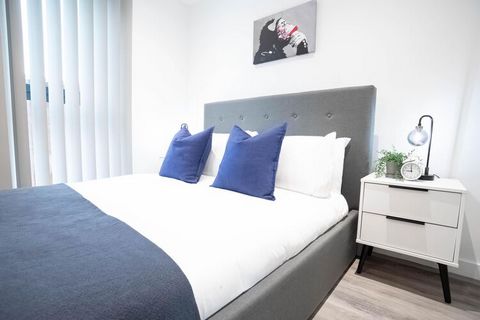 Bienvenido a Sojo Stay Sheffield Apartamento de estudio Tiene capacidad para 2 huéspedes Dormitorio 1 - 1 cama doble Wi-Fi gratis Cocina totalmente equipada El edificio está a tiro de piedra de la isla Kelham y se identifica fácilmente desde la carre...