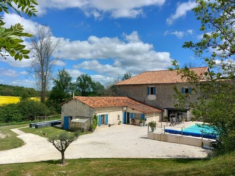 Summary This amazing property is situated in a quiet location near Aubeterre Sur Dronne. The house has been totally renovated to a good standard. The house is split into two making it ideal as an owners house plus a large gite, the garden is 6000m2 a...