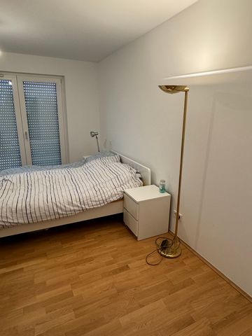 Hi, we are away for a while and would like to rent out our flat. We have a convenient private parking spot for you in the garage for a normal sized car. It is an elegant and new building: you'll have a nice outside balcony (south and sunny), a bed ro...