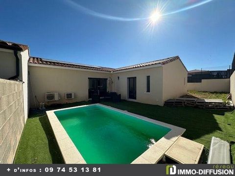Mandate N°FRP160699 : Villa approximately 94 m2 including 3 room(s) - 2 bed-rooms - Garden : 366 m2. Built in 2022 - Equipement annex : Garden, Garage, parking, double vitrage, piscine, and Reversible air conditioning - chauffage : electrique - EXCEL...