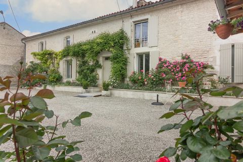 EXCLUSIVE TO BEAUX VILLAGES! This very attractive stone village house sits in a quiet location in the heart of a pretty village. The local towns of Jarnac and Cognac offer a wide variety of shops and services and the department's capital city, Angoul...