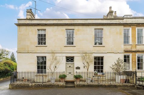 Positioned in the centre of the beautiful village of Freshford, this Grade II listed, double-fronted, end-of-terrace Regency house commands attention. A handsome building constructed of honey-coloured local Bath stone, it showcases period features bo...