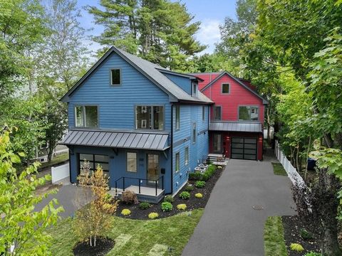 Exceptional new construction single family attached residence in Newtonville. 110 Harvard St. features 5 bedrooms, 4.5 bathrooms, and a large level lot. The open concept first floor has 9' ceilings, mudroom, living room, dining room, and custom gourm...