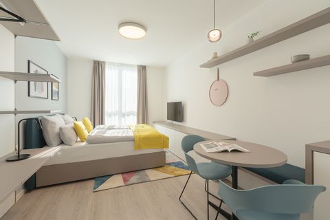 Brand new and ultra-modern serviced apartments: Our apartment hotel in Heidelberg, offers visitors to Neckarstadt a temporary home. The hotel is located directly in the 