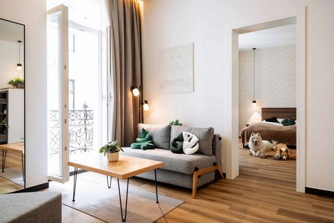 The apartment leaves nothing to be desired. In addition to the separate sleeping and living areas, these sustainable designer apartments also boast a balcony - either with a view of our picturesque inner courtyard or facing the street in a quiet loca...