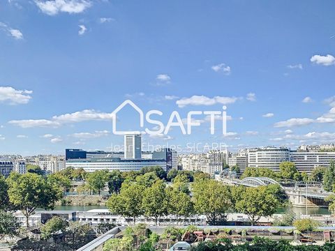 Your SAFTI advisor, real estate specialist on the Front de Seine, offers you in Paris 15th, BEAUGRENELLE sector, in a luxury residence with elevator and 24/24 concierge, this 109m² 4-room apartment entirely renovated with view on the Seine and surrou...