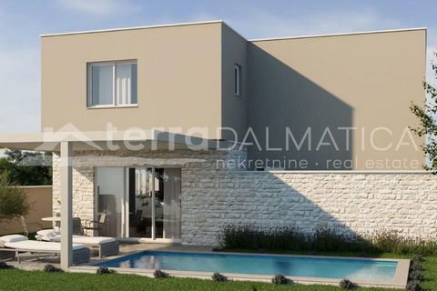 A modern house with a swimming pool near the sea is for sale. It is located in a two-story building and is currently in the initial phase of construction. Completion is expected in the first quarter of 2025. The house is designed to meet the requirem...