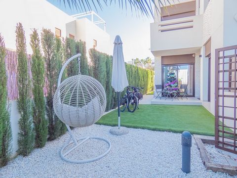 We are pleased to offer for sale this MODERN RESALE APARTMENT, which has a built size of 70 m2, a wrap around garden and offers two bedrooms and two bathrooms in the well known and highly respected LA FINCA GOLF and SPA RESORT, near ALGORFA on the CO...