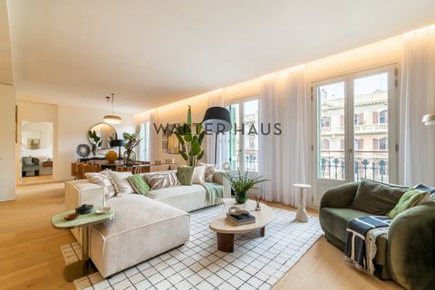 New construction apartment for sale in the heart of the city of Barcelona, ​​located on Rambla Catalunya. It consists of 91 m² distributed in 80 m² of living space and 11 m² of terrace, it has 2 bedrooms and 1 full bathroom, a fully furnished kitchen...