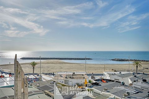 In the heart of La Grande Motte, let yourself be seduced by this beautiful apartment located on the third and last floor, offering a surface area of 69 m2 and embellished with a terrace with sea view. The living space consists of a living room genero...