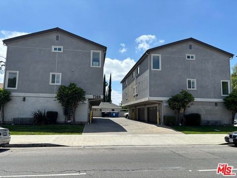 Presenting a newer construction income property, six-units townhouse-style apartment building in the heart of Van Nuys. This prime investment currently has one unit available for lease or possibly for an owner user. Each townhouse features a thoughtf...