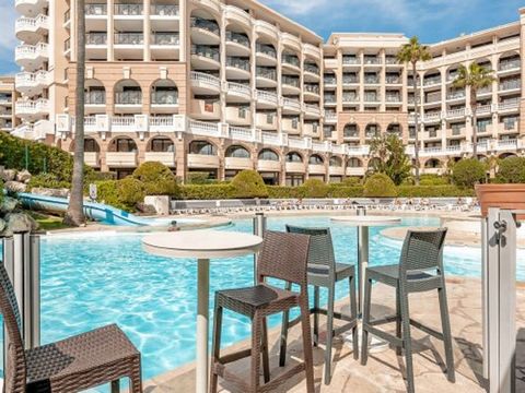 The resort is located in the lively district of Cannes La Bocca. The residence is shaped in an arc around the swimming pools and flower-filled gardens. The resort has 2 outdoor pools (lagoon swimming pool open from April to the end of October and ano...