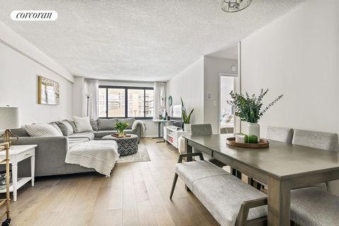 Welcome to Residence 4N at sought-out coop at Southbridge Towers, a charming one-bedroom home in excellent condition. This renovated space features a pristine white-on-white kitchen adorned with black grout and white subway tiles, complemented by gen...