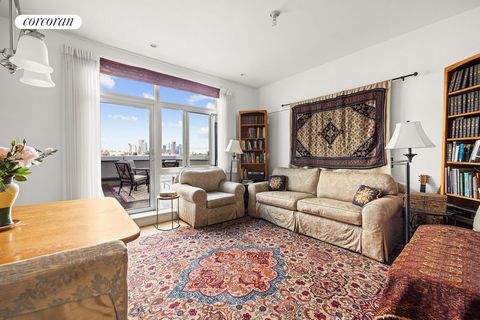 Welcome to your top-floor oasis offering outdoor living at its finest with a spacious private terrace and sweeping views of the Midtown skyline and the iconic Empire State Building. Located in the heart of Greenpoint/Williamsburg, 100 Engert Ave ison...