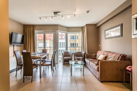 Modern 2-bedroom apartment with side sea view at 80m from the sea dike and centrally located in Koksijde. Sunny balcony at the back. Digital TV, Wifi. Pets are not allowed. Layout The apartment consists of a living room with sea view, open kitchen, b...