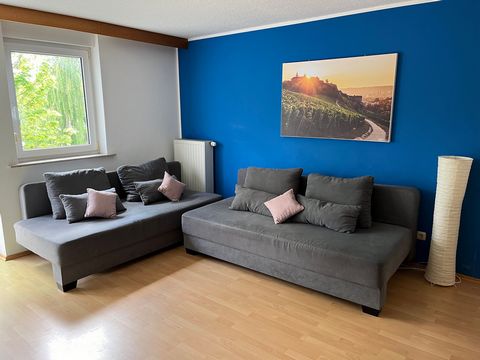Beautiful, quietly located apartment in Würzburg in Dürrbachtal near Steinburg. Spacious balcony, fully equipped kitchen including coffee machine, very comfortable box spring beds, 2 large flat screen TVs. Internet, all utilities already included. Pa...