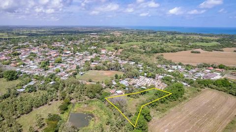 This large Pedasi town lot measures 5,313m2 (1 1/4 acres) and is located on the southeastern corner of town. Access is via a paved road that turns to a well-maintained dirt road for the final 250ft. Power is available at the lot. This lot is subdivid...