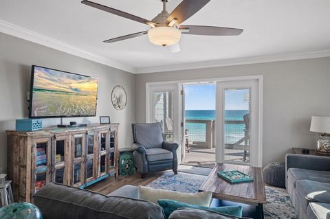 Phenomenal 3-story corner unit Gulf front townhome with panoramic views from every level. Being a west corner unit you have breathtaking, unobstructed sunset views. Sanddollar #20 is a prime location in Miramar Beach with no HOA fees and an easy walk...