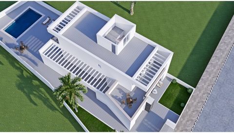 Fantastic Luxury Villa Under Construction in Urbanization of Castro Marim. Expected Construction Completion by the end of February 2025. Two-story villa composed, on the ground floor, garage, hall, one en-suite bedroom with a closet, a service bathro...