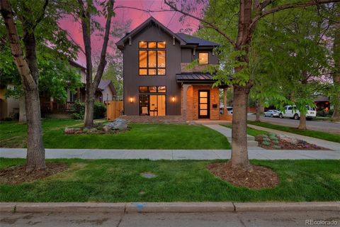 Stunning new construction built by Baronger Colorado! This home is perfectly situated on a corner lot in the heart of East Wash-Park, surrounded by numerous trees that allow ample privacy. Thoughtfully designed by Real Architecture, this residence co...